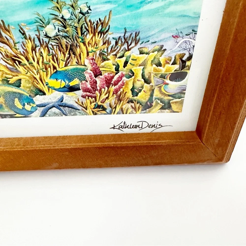 Kathleen Denis Ocean Nautical Coastal Art Print in Wood Frame